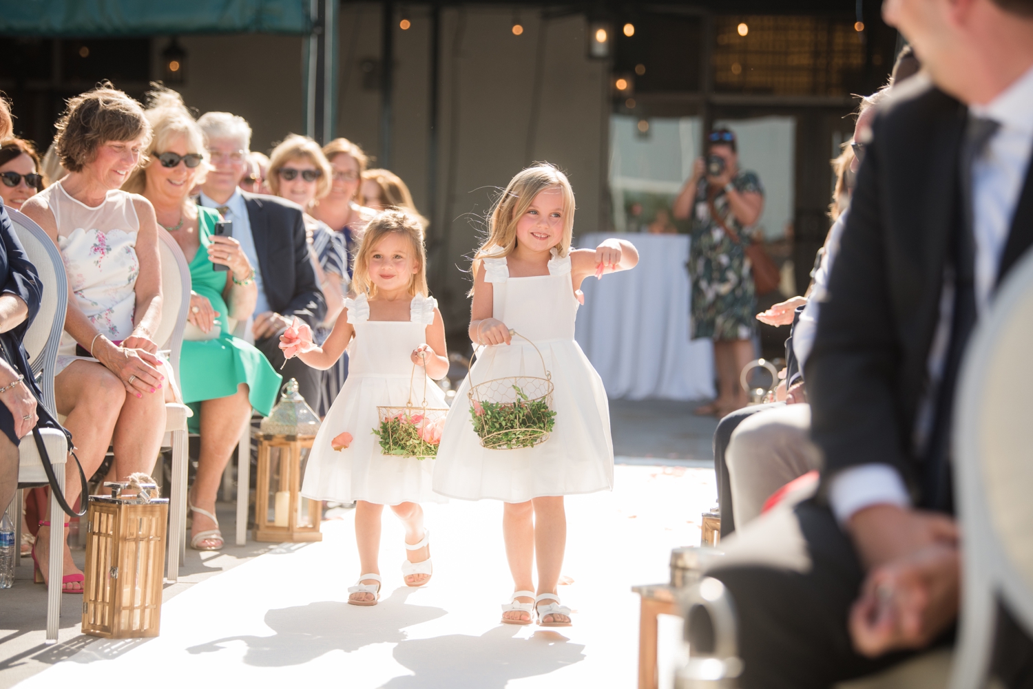 Annapolis waterfront Hotel wedding ceremony overlooking the Chesapeake Bay