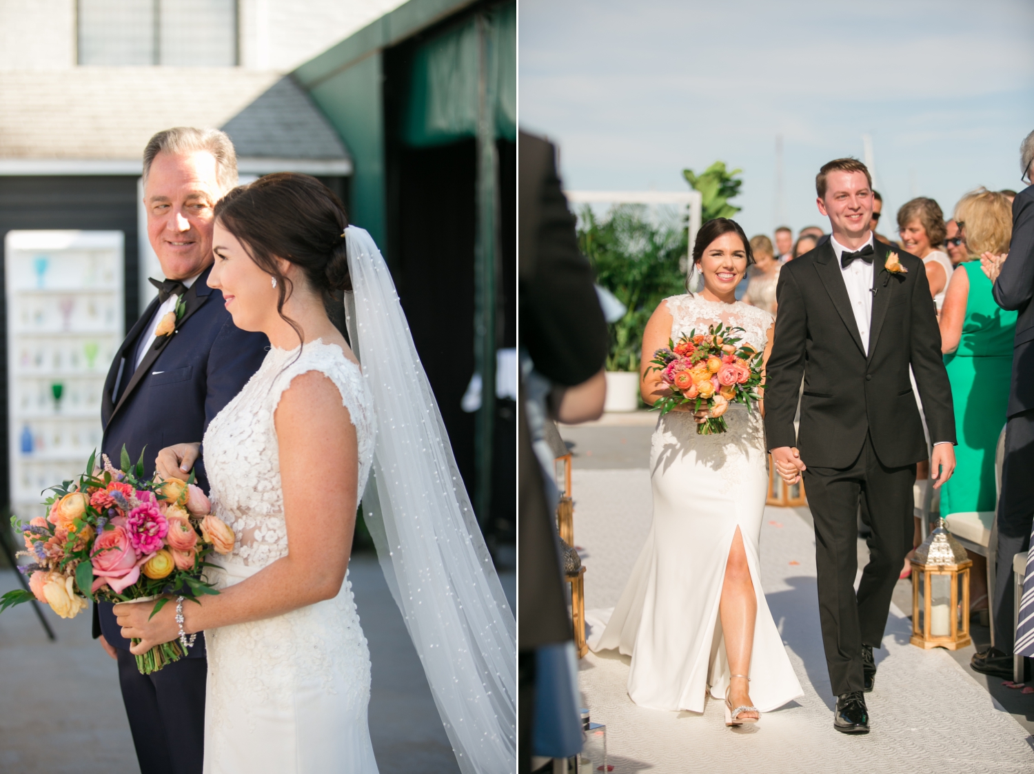 Annapolis waterfront Hotel wedding ceremony overlooking the Chesapeake Bay