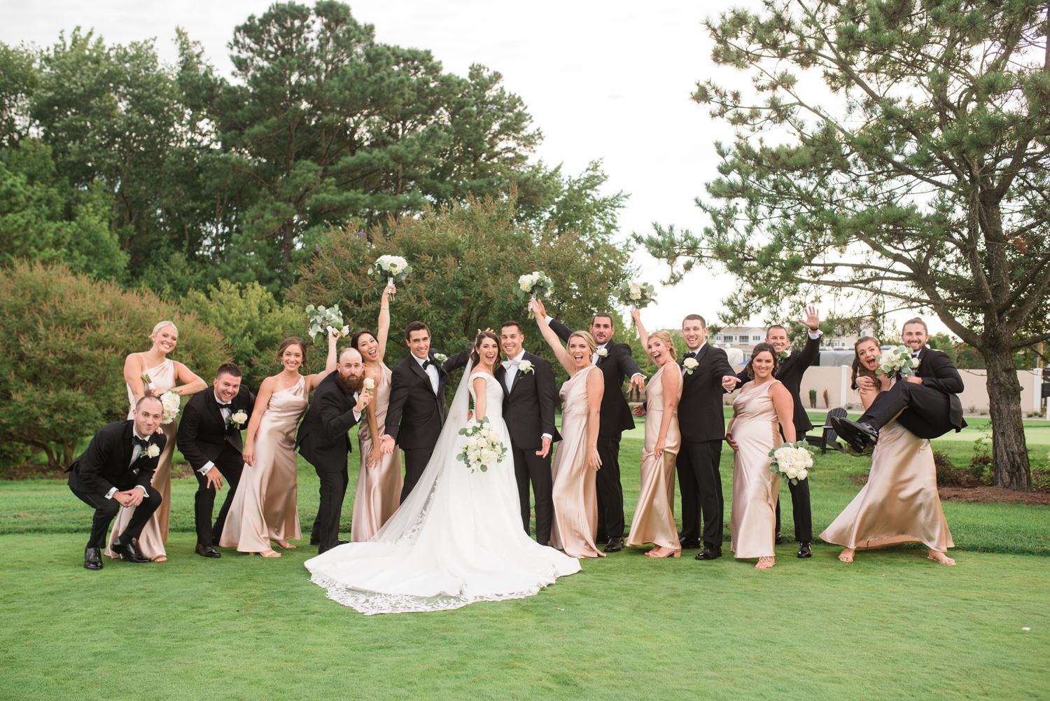 bride and with wedding party