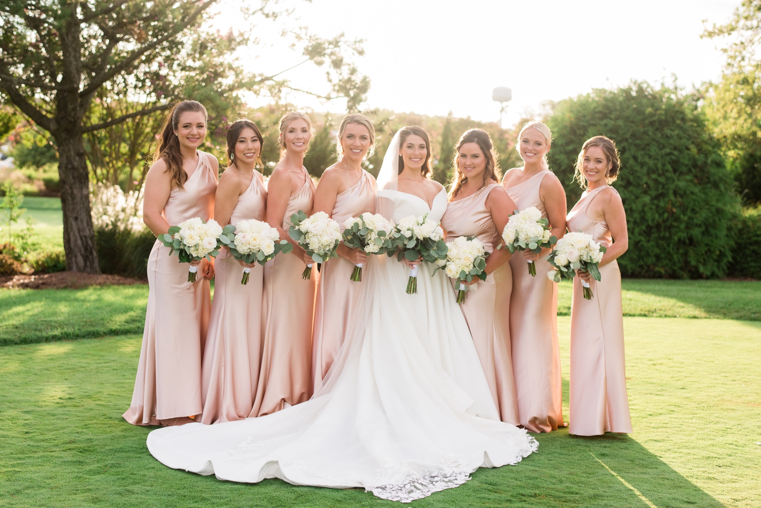 bride with bridesmaids