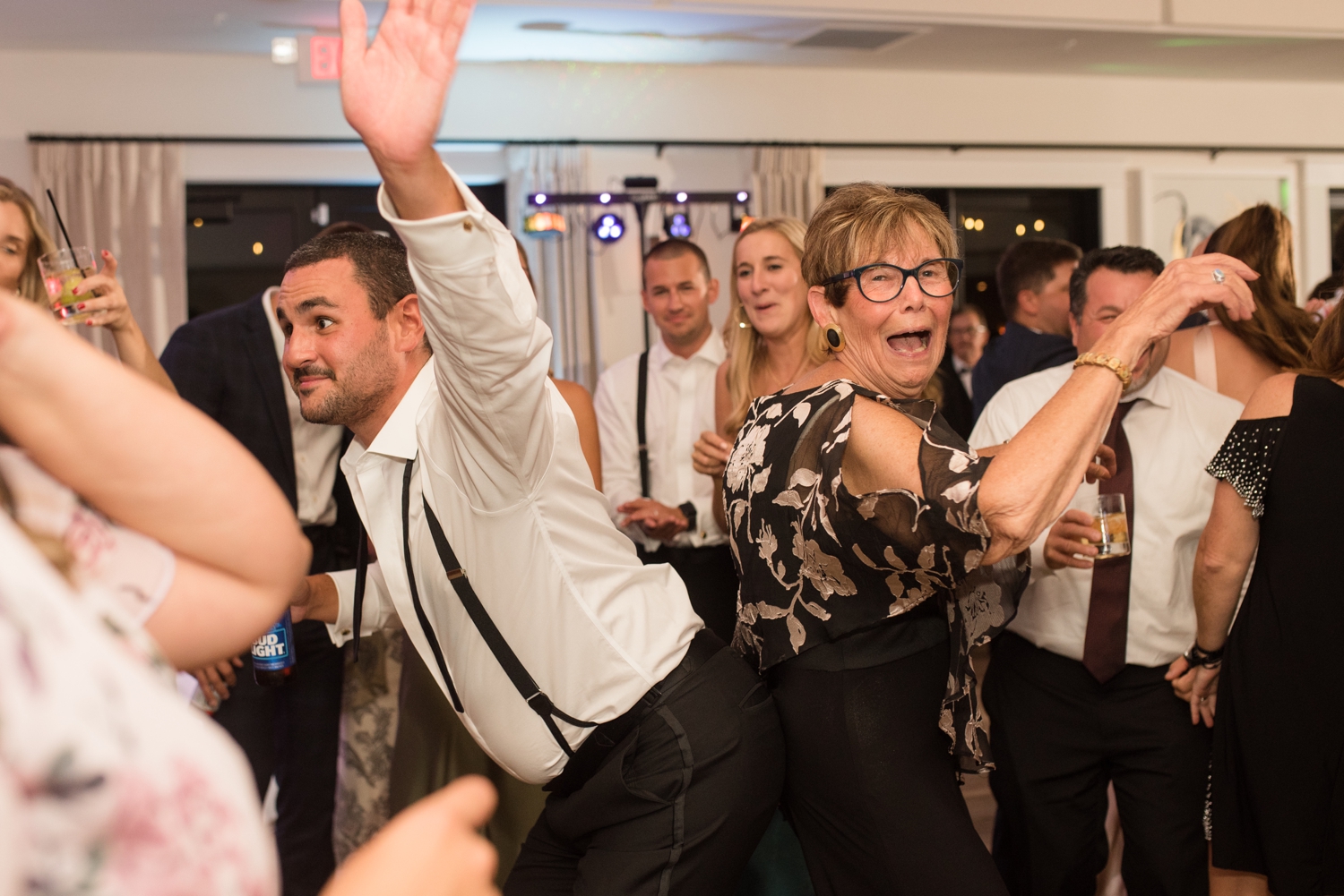 wedding guest dancing