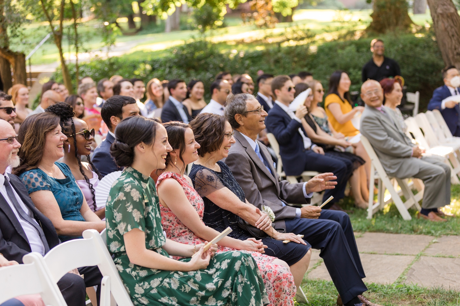 guests enjoy ceremony at Woodend Sanctuary & Mansion 