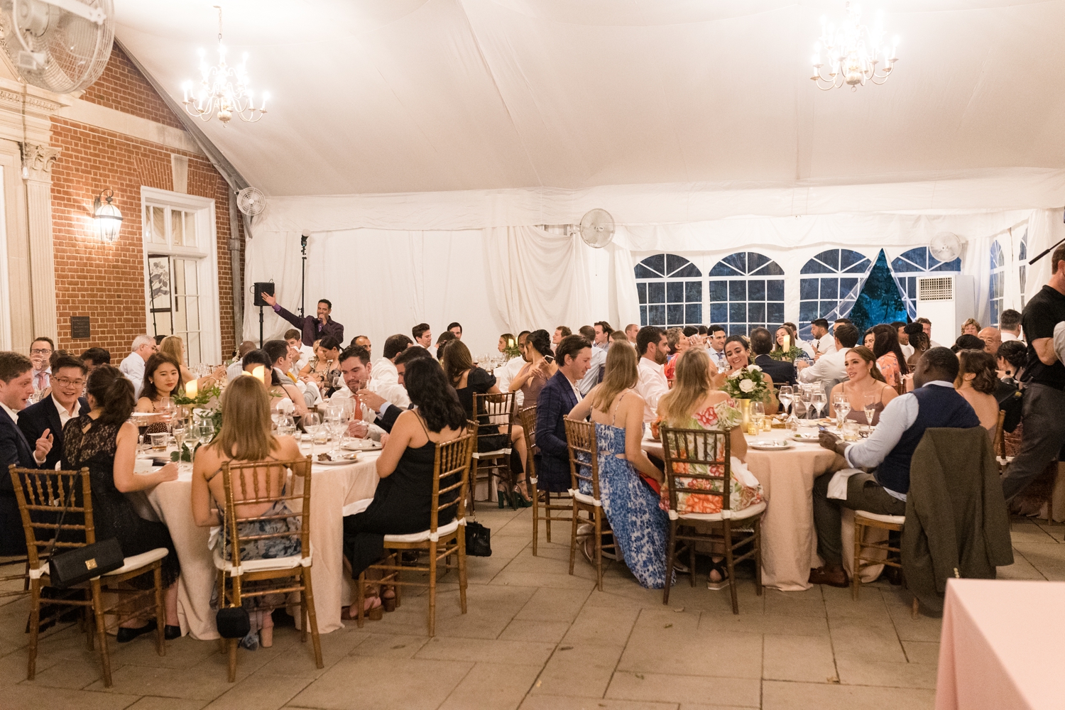 guests enjoy reception at Woodend Sanctuary & Mansion 