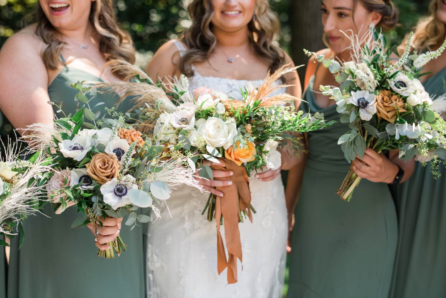 Manassas, VA wedding bridesmaid details at Sweeney Barn