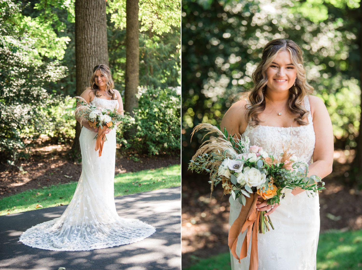 Manassas, VA wedding bridesmaid details at Sweeney Barn