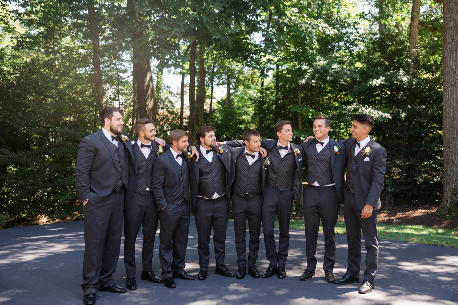 Manassas, VA wedding groomsmen at Sweeney Barn