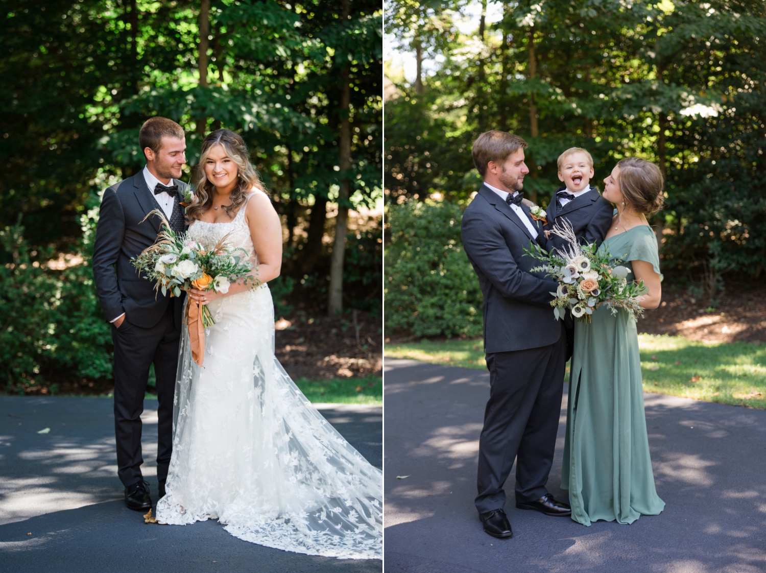 Manassas, VA wedding family formals at Sweeney Barn