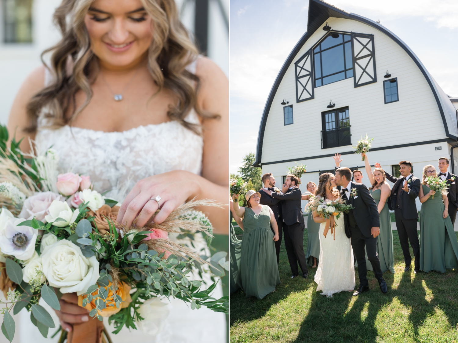 Manassas, VA wedding wedding party formals at Sweeney Barn