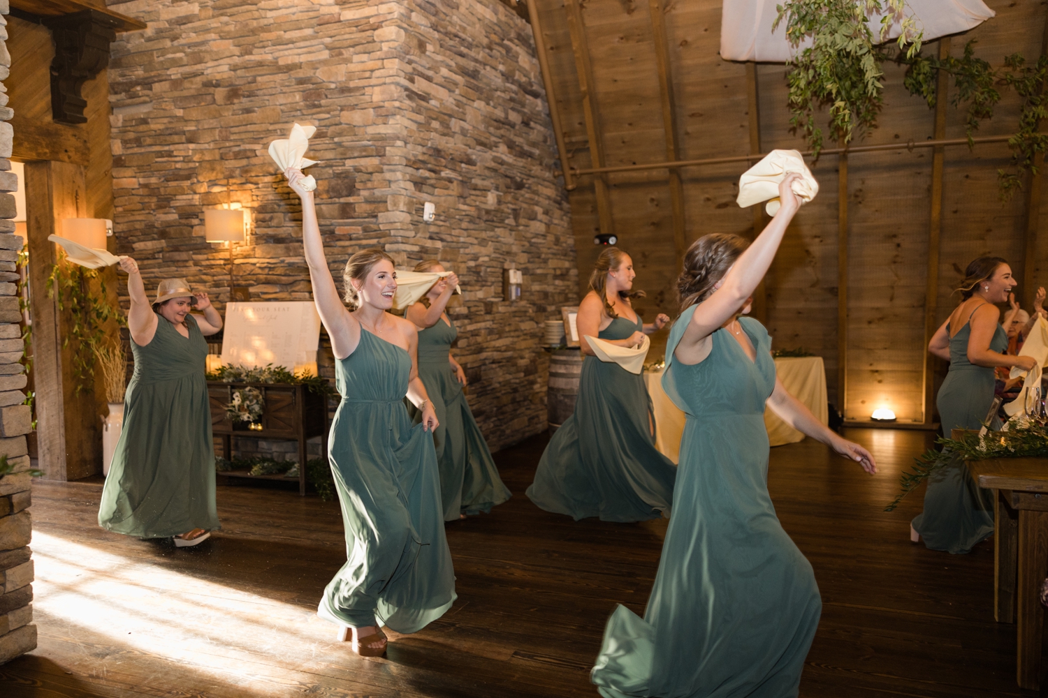 Indoor reception couples welcome at Sweeney Barn