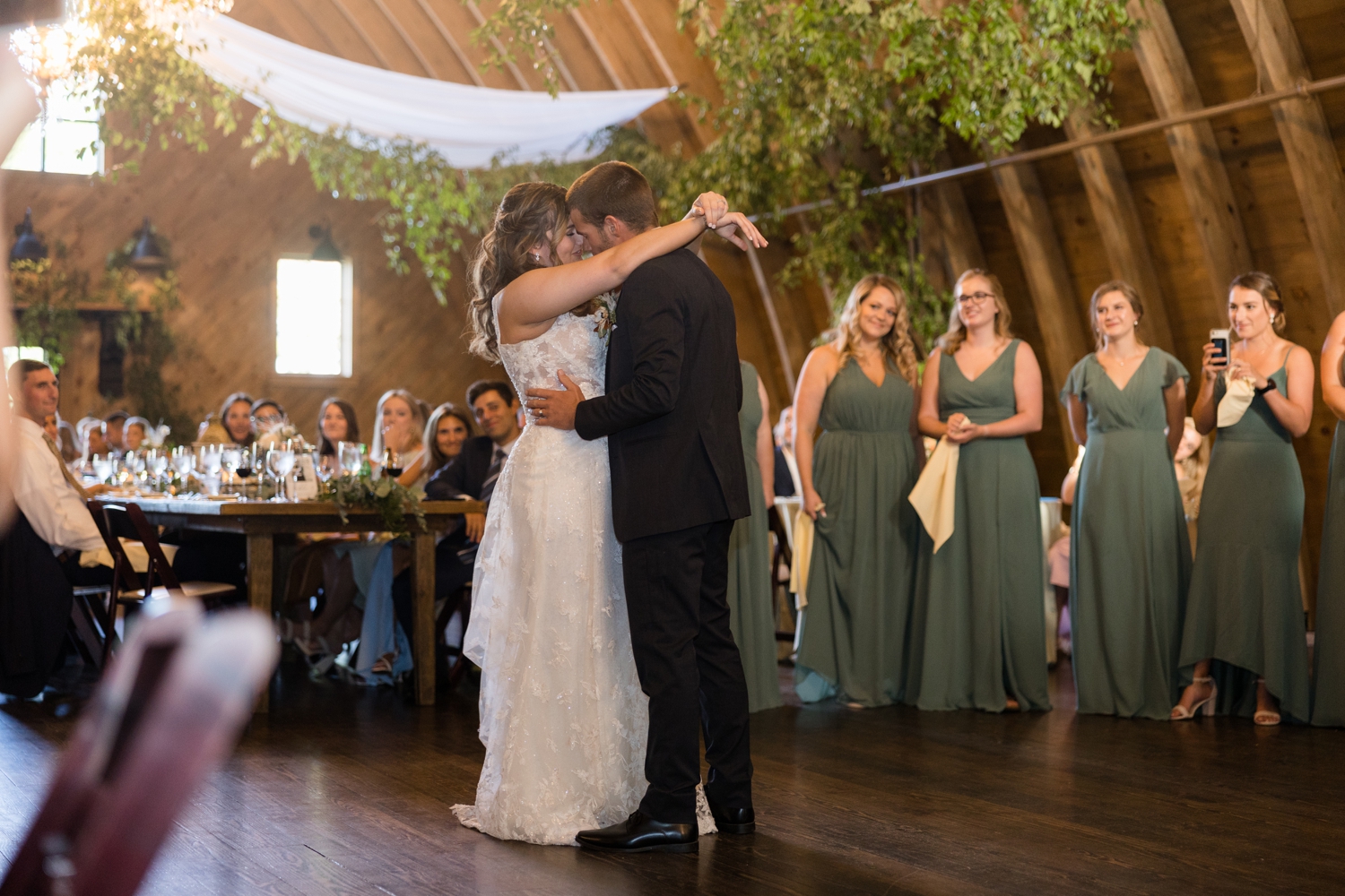 Couples first dance Sweeney Barn