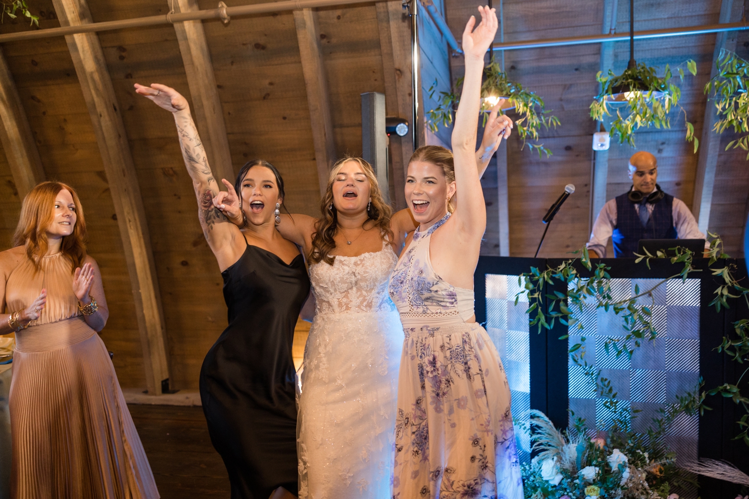 Reception dancing at Sweeney Barn