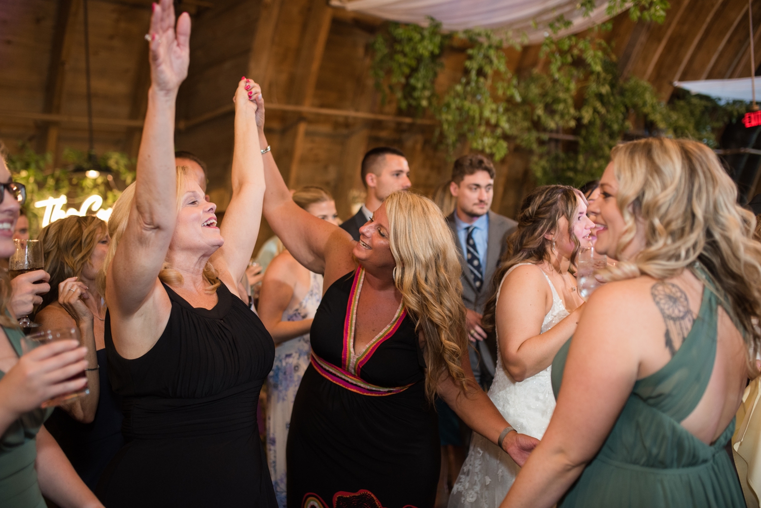 Reception dancing at Sweeney Barn