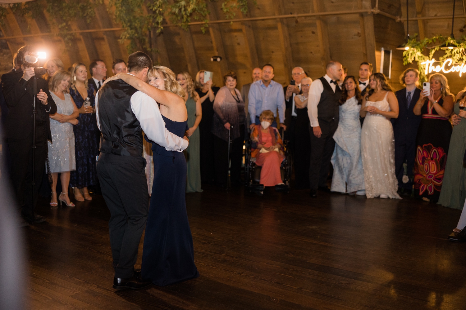 Reception dancing at Sweeney Barn