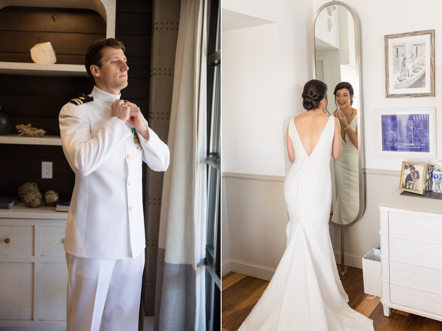 Annapolis Waterfront Hotel Wedding getting ready