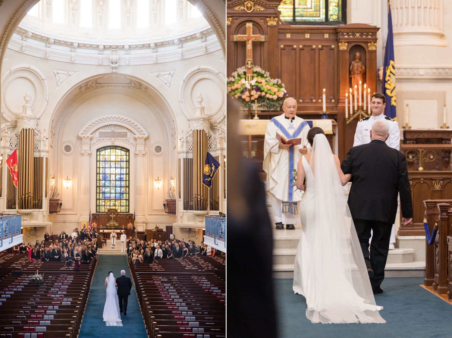 Annapolis Downtown USNA wedding ceremony