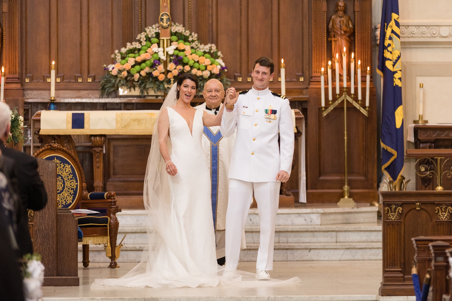 Annapolis Downtown USNA wedding ceremony