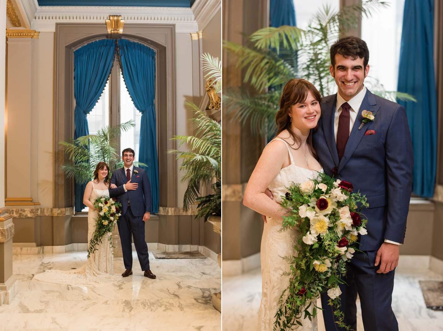 First look couple photos at Belvedere Hotel Baltimore wedding