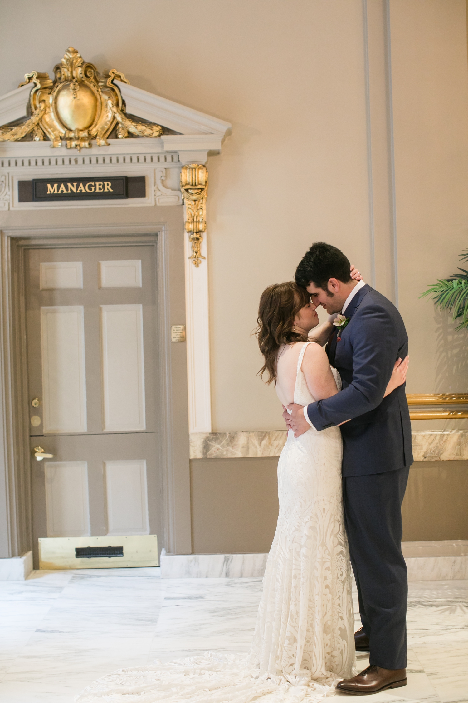 First look couple photos at Belvedere Hotel Baltimore wedding