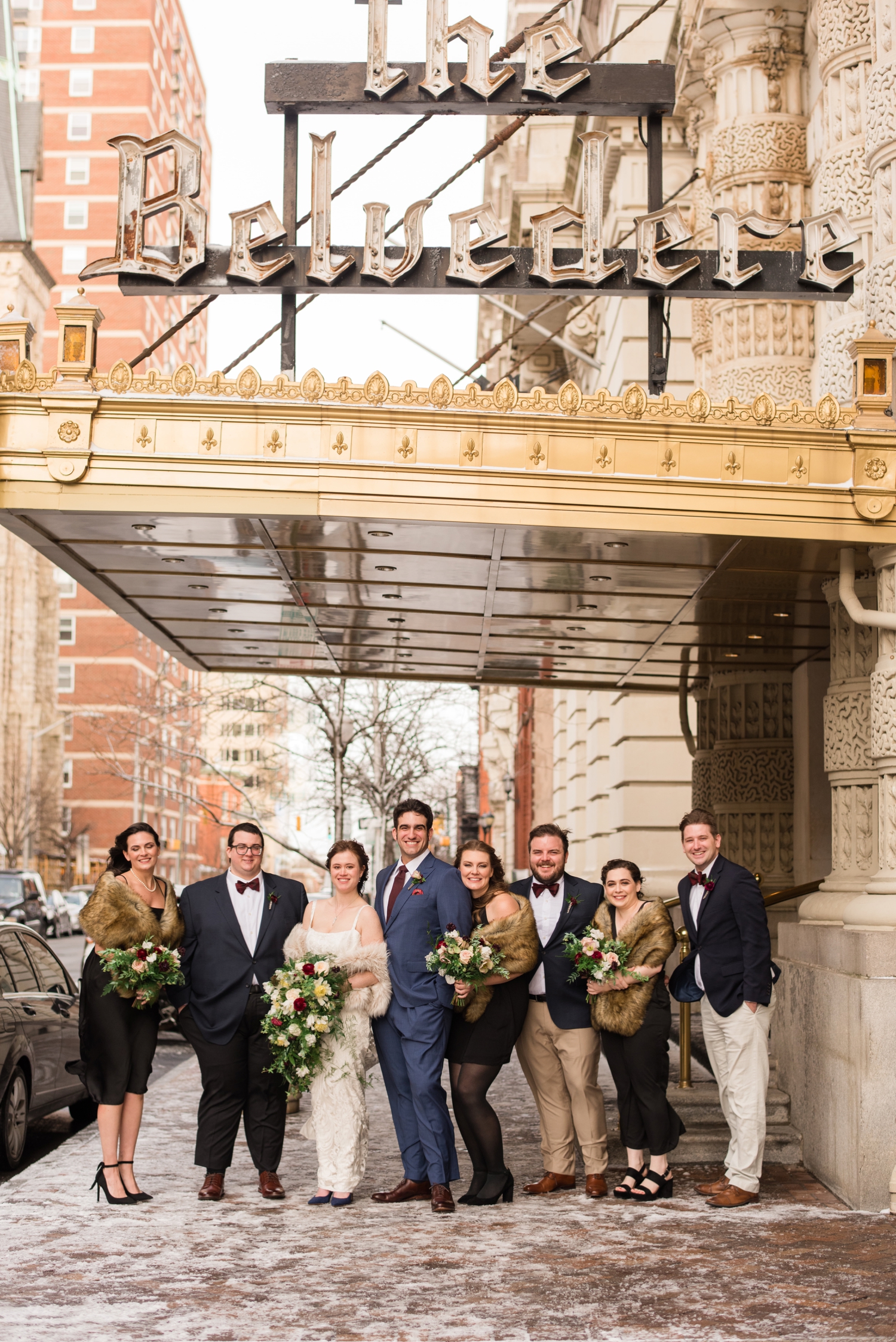 Belvedere Hotel Baltimore wedding party photos