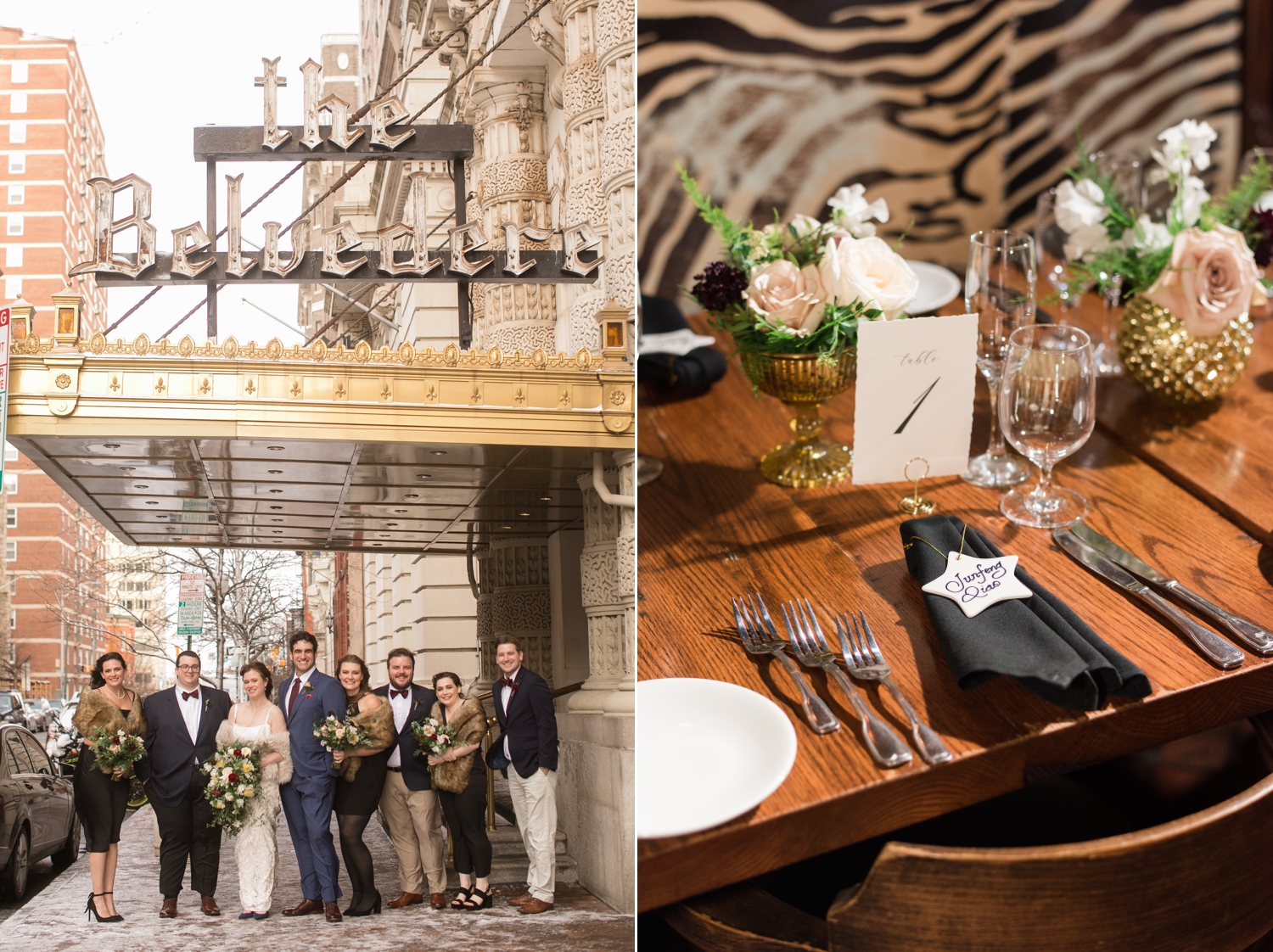 Belvedere Hotel Baltimore wedding party photos in John Eager Howard Room