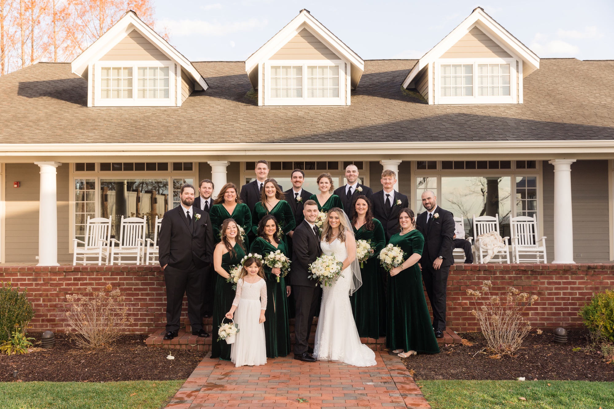 Chesapeake Bay Beach Club Winter Wedding party