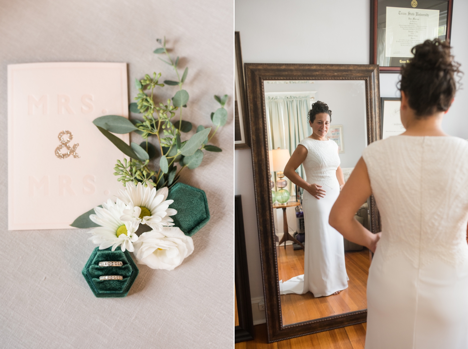 Annapolis Wedding two brides getting ready at home