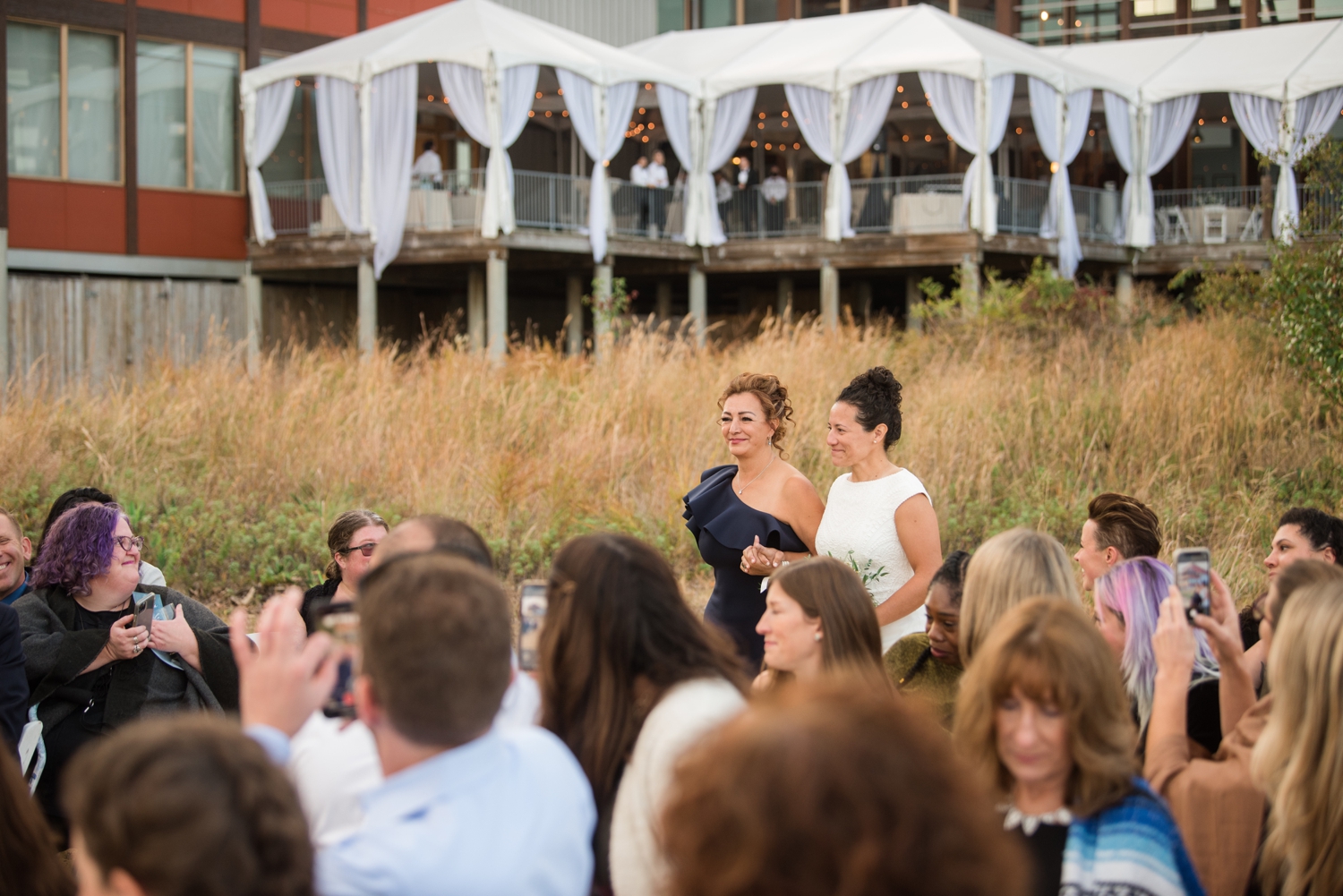 Annapolis lesbian beach wedding ceremony photographer