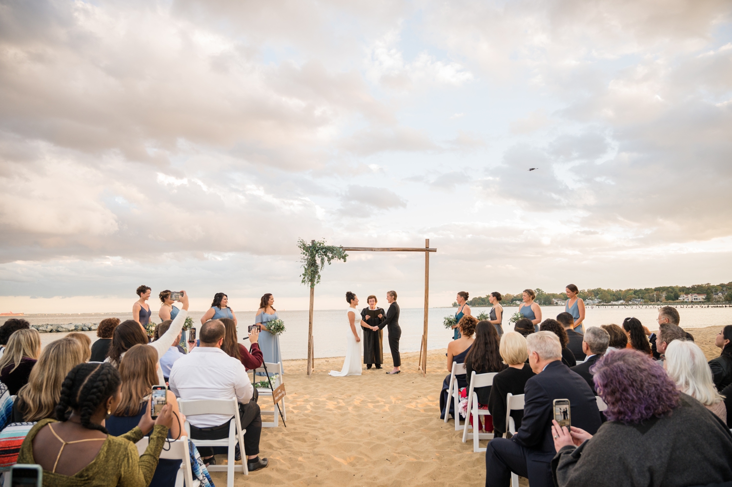 Annapolis lesbian wedding photographer beach wedding couple photos