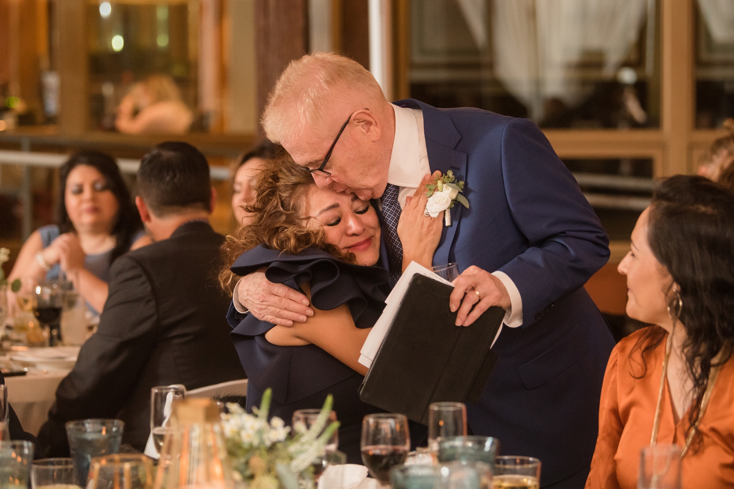 Chesapeake Bay Foundation tented reception wedding toasts