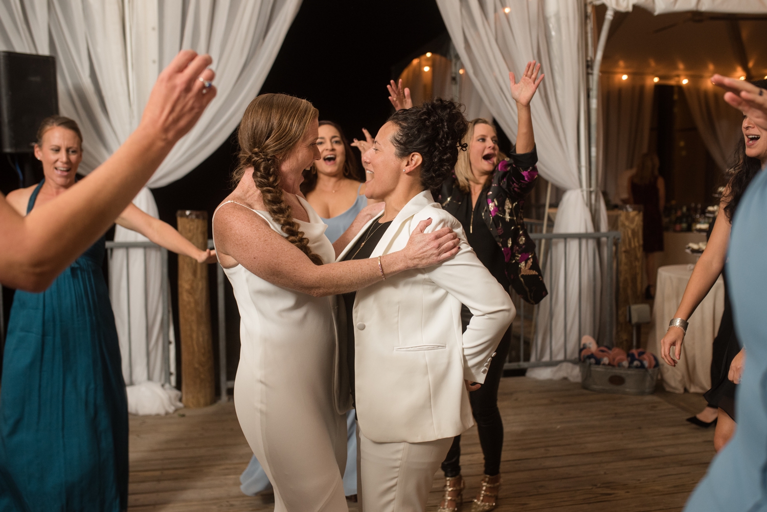 Chesapeake Bay Foundation tented reception wedding dancing