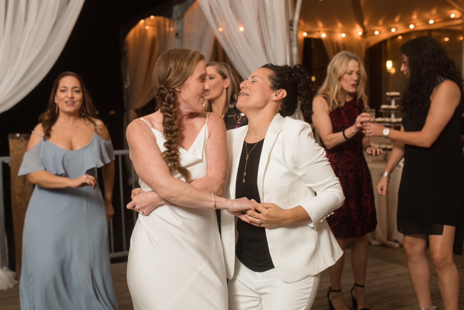 Chesapeake Bay Foundation tented reception wedding first dances