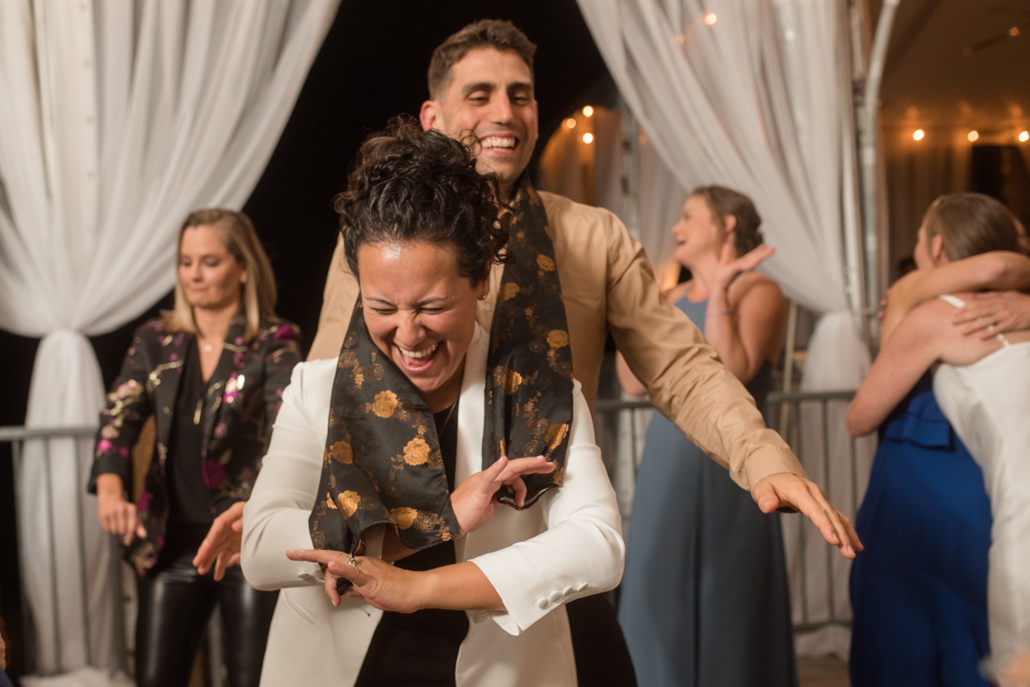 Chesapeake Bay Foundation tented wedding reception dancing