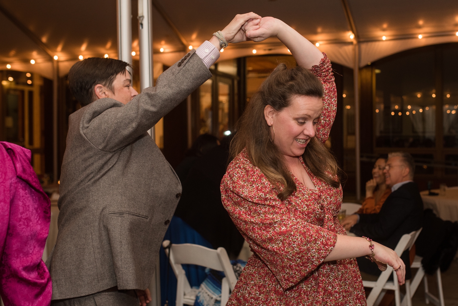 Chesapeake Bay Foundation tented wedding reception dancing