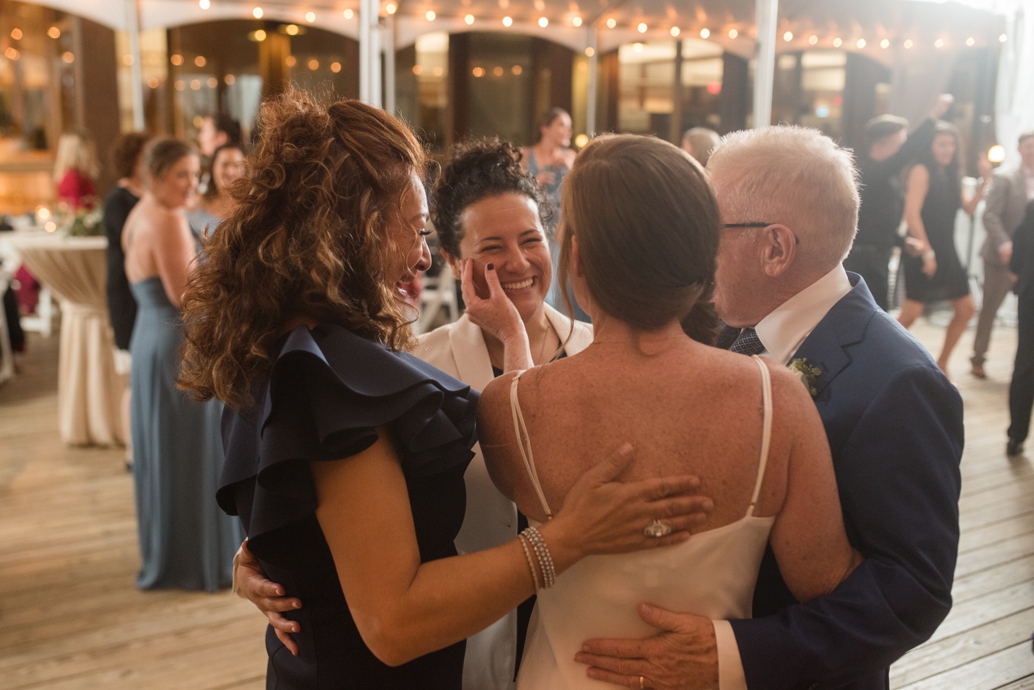 Chesapeake Bay Foundation tented wedding reception dancing