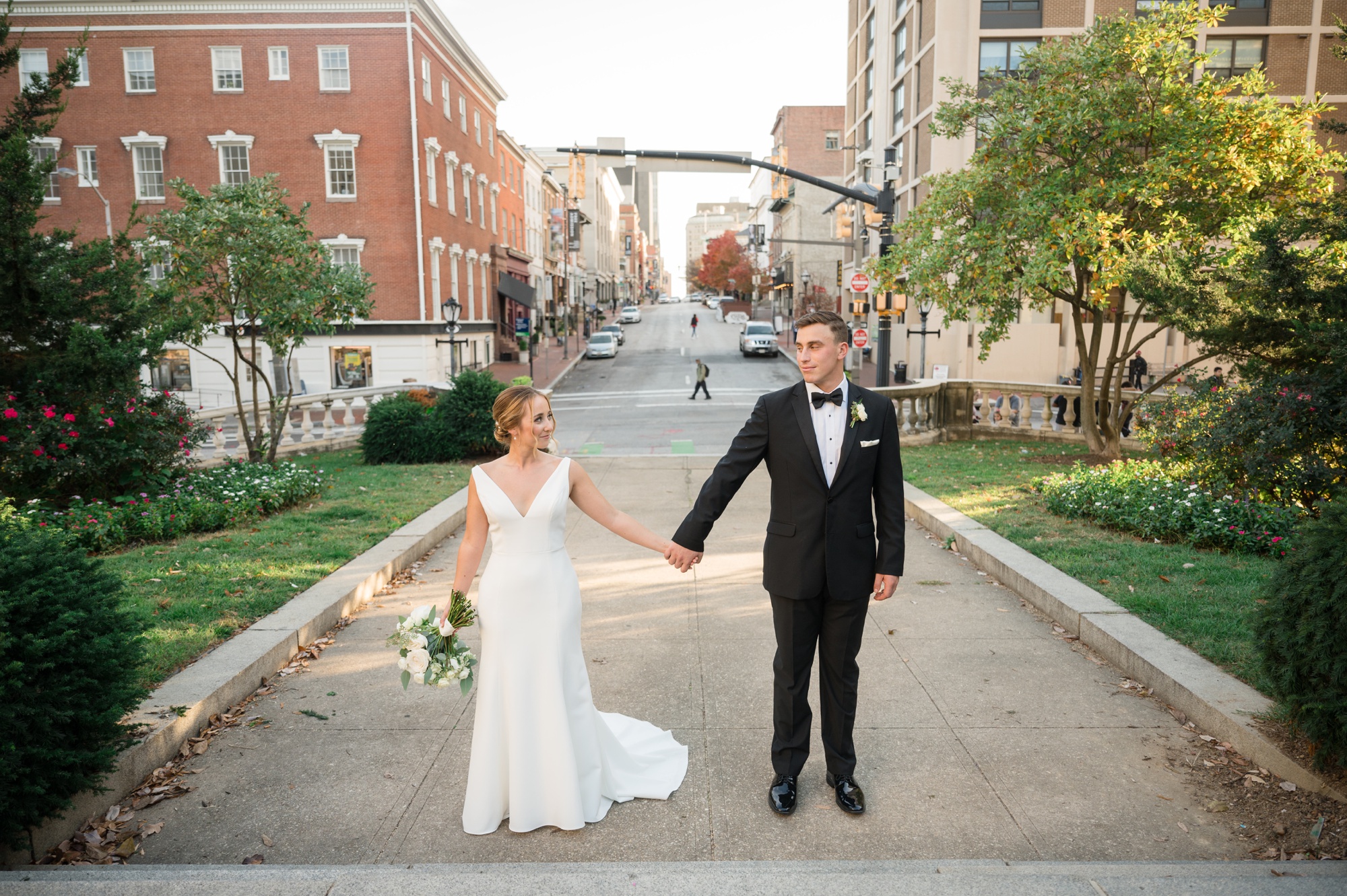 Engineers Club Baltimore Mount Vernon wedding party photographs