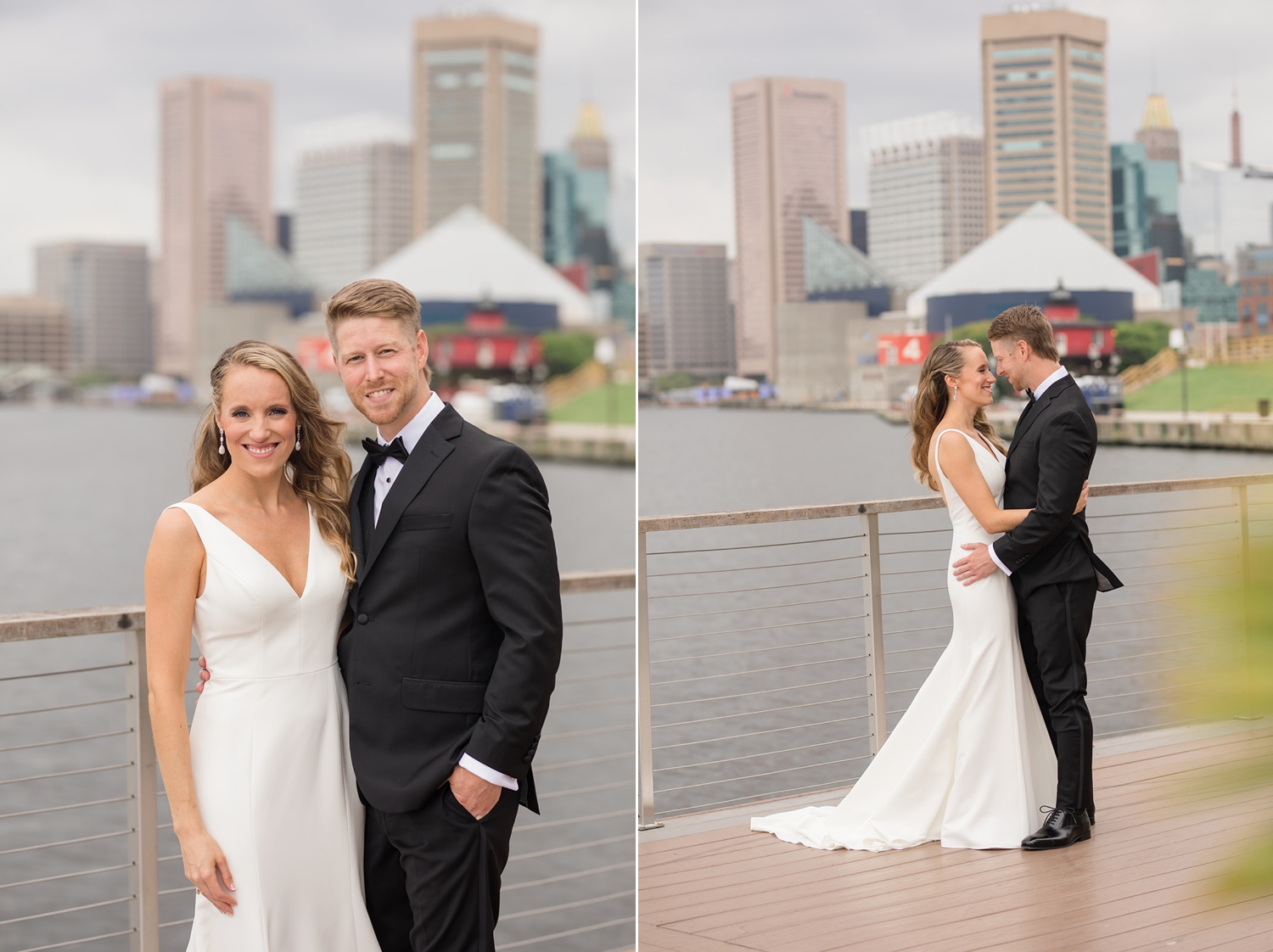 Baltimore harbor wedding photos