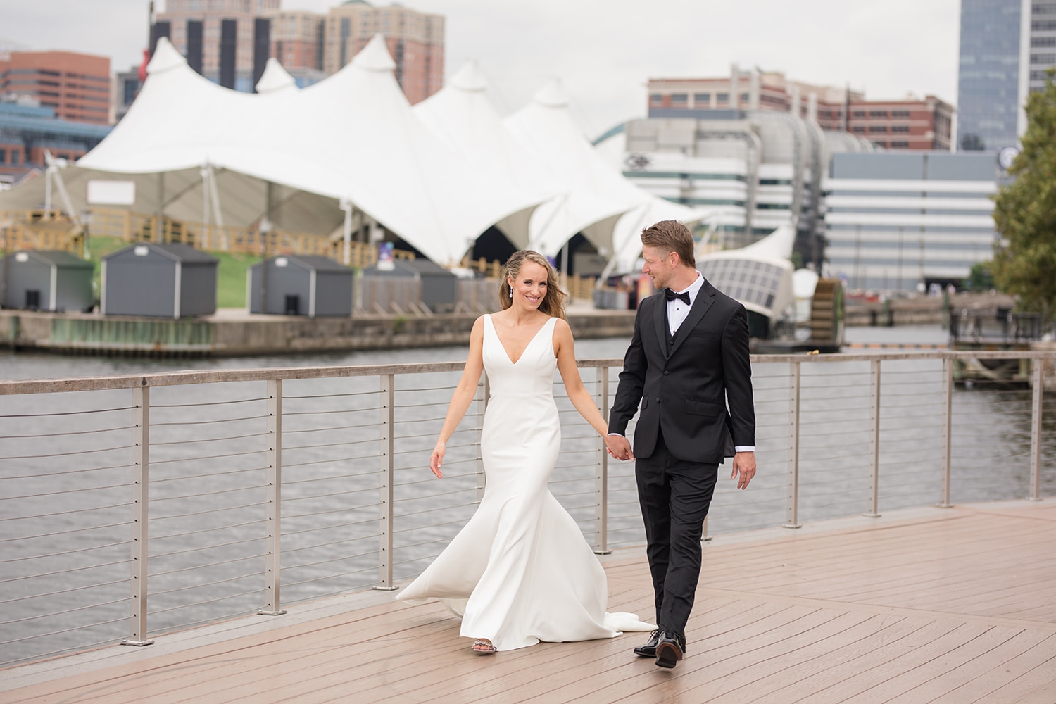 Baltimore harbor wedding photographer