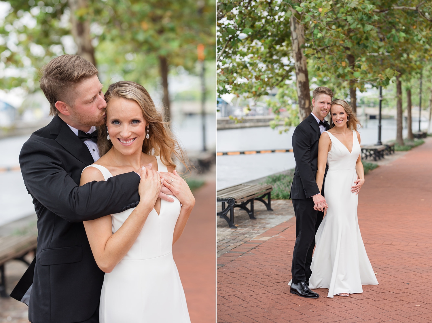 Baltimore harbor wedding photography