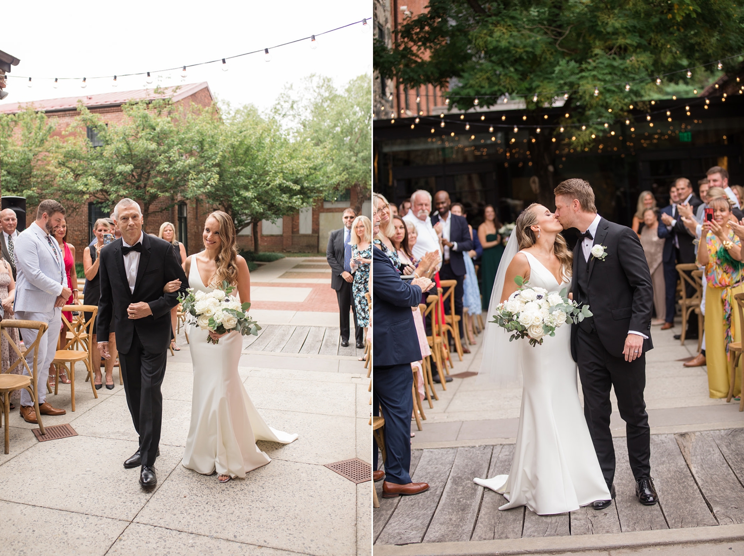 Mt Washington Mill Dye House outdoor wedding ceremony