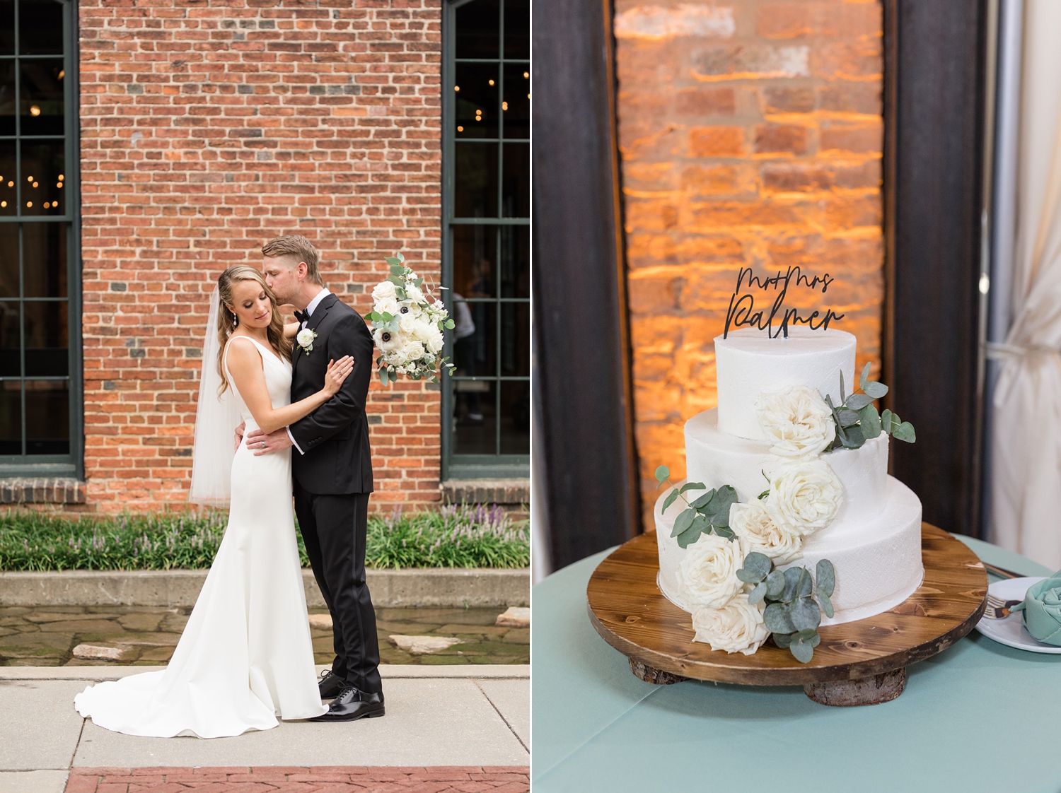 Mt Washington Mill Dye House indoor wedding reception details