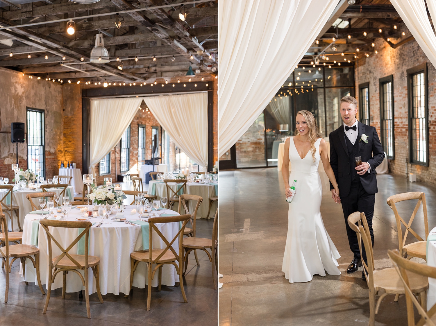 Mt Washington Mill Dye House couples reception first look