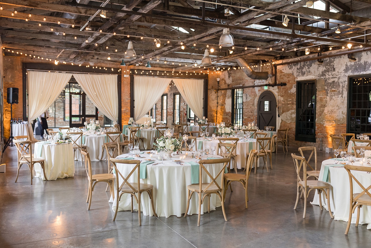 Mt Washington Mill Dye House wedding reception dance floor