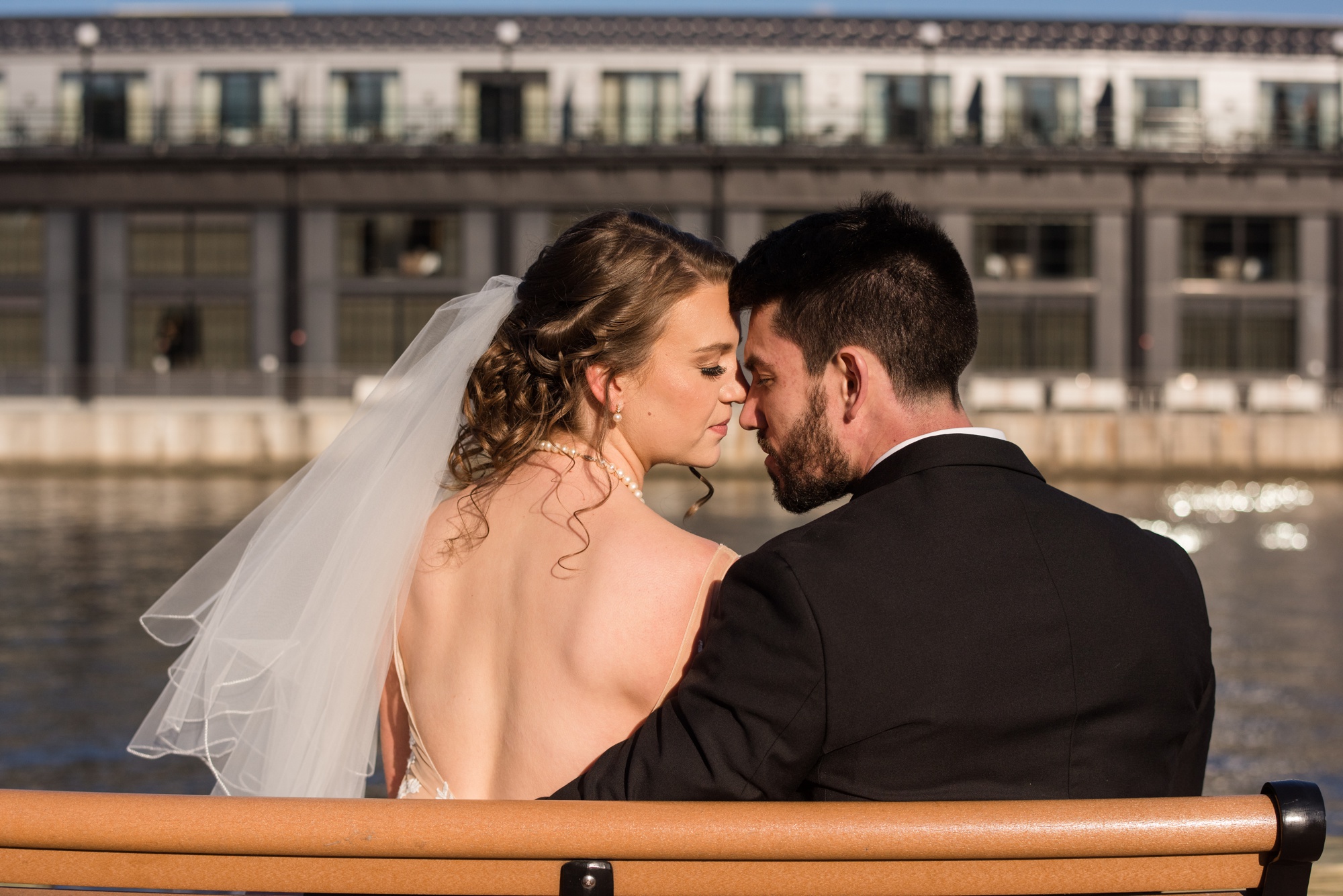 Sagamore Pendry Hotel baltimore wedding couple photos in Fells Point