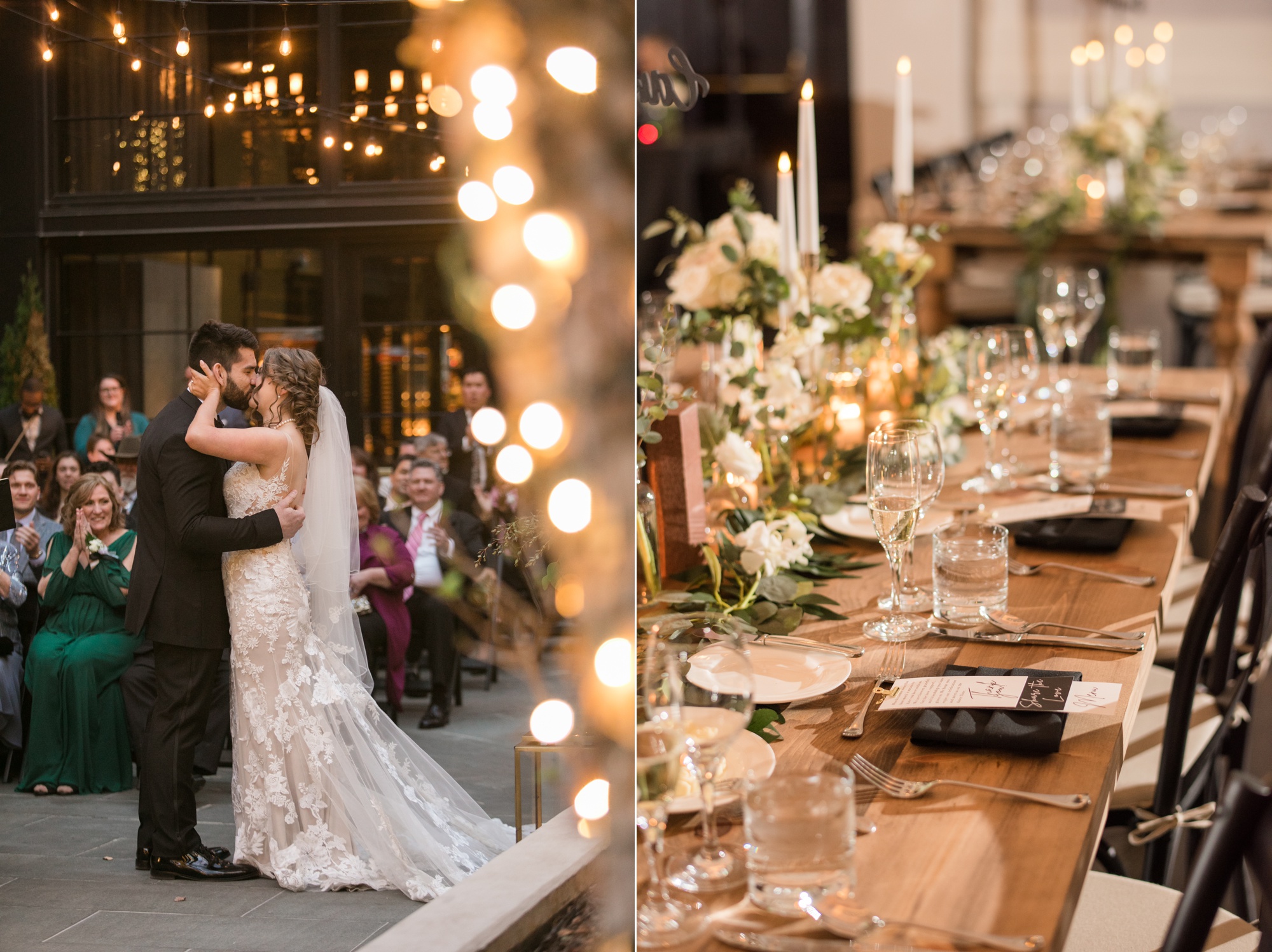 Sagamore Pendry Baltimore evening wedding ceremony 