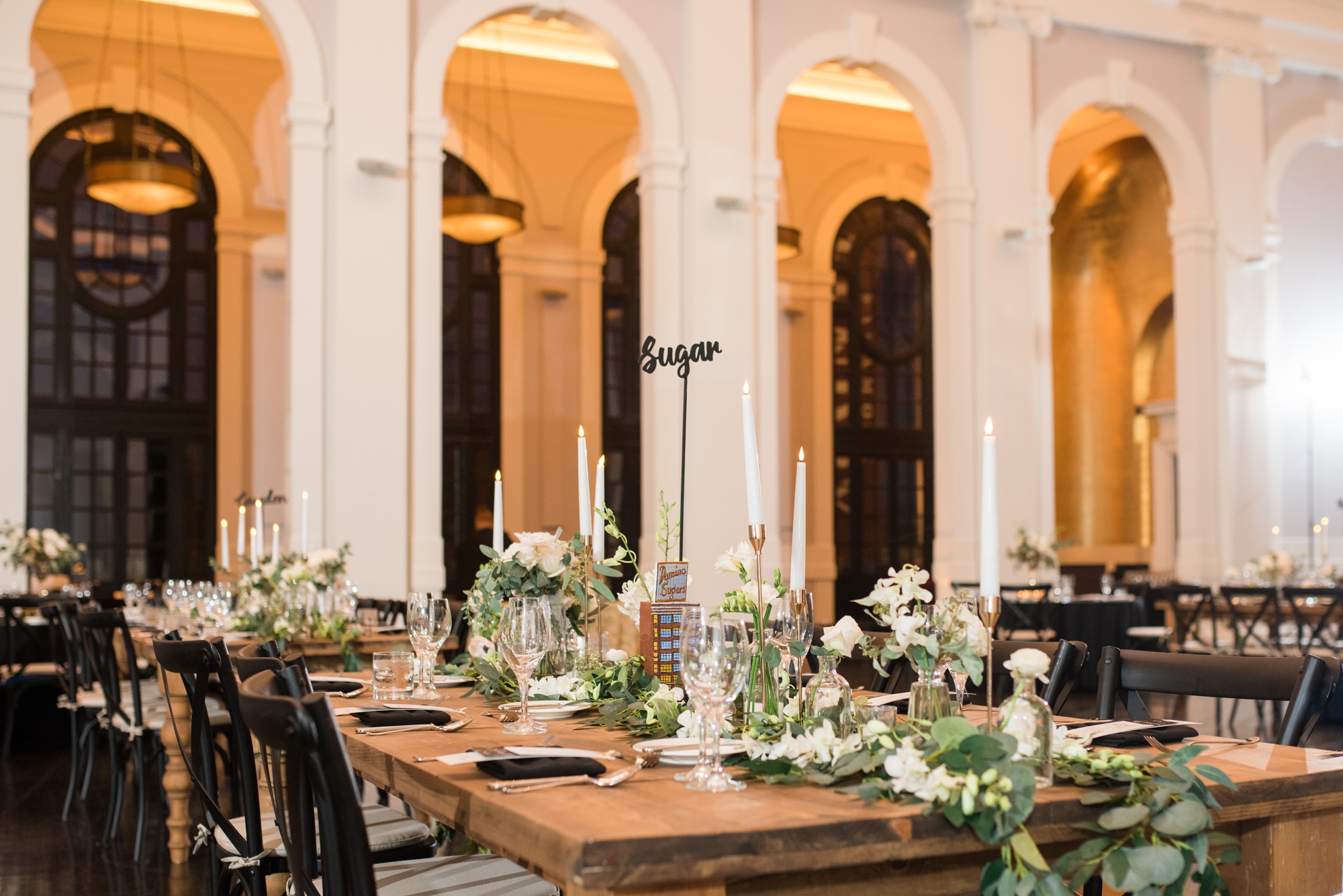 Sagamore Pendry Baltimore wedding reception details