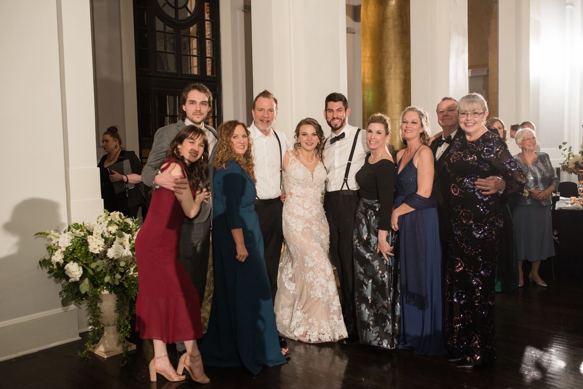 Sagamore Pendry Baltimore wedding reception family photo