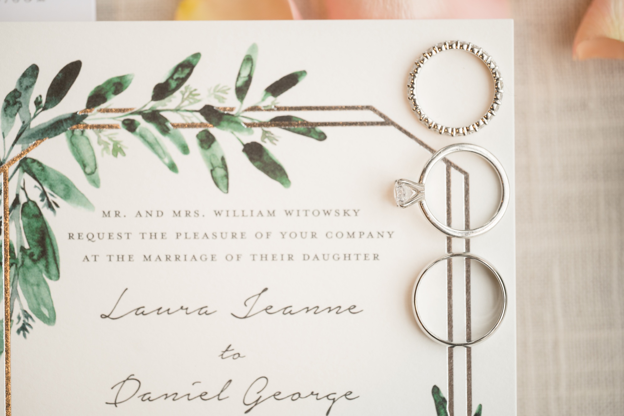 Winter Tidewater inn wedding details sage green