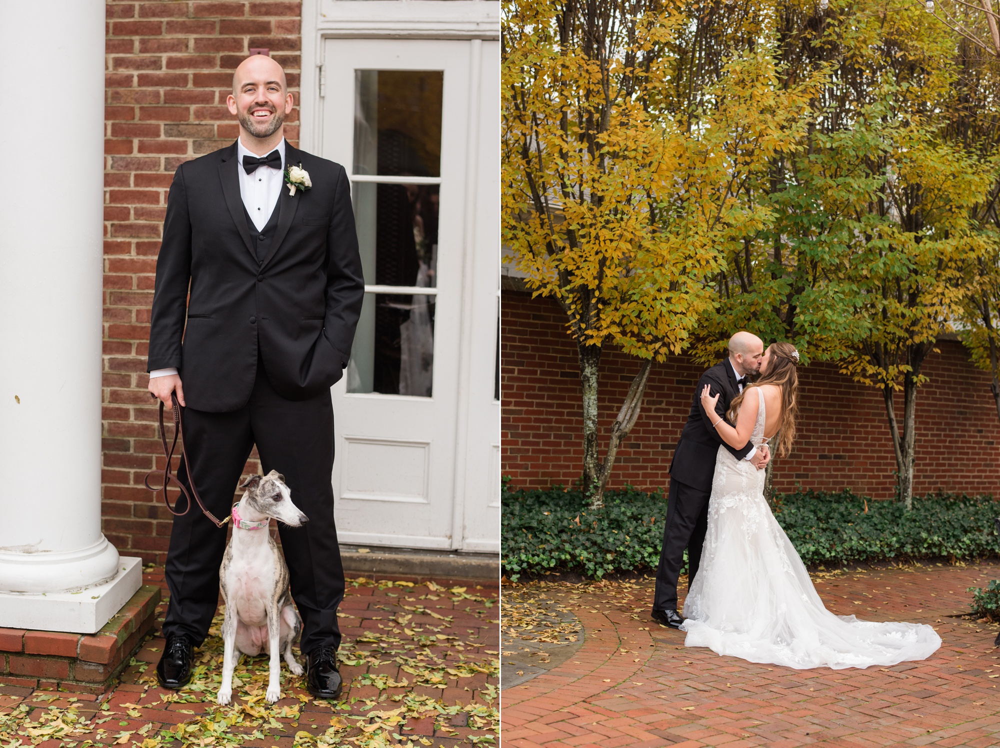 Winter Tidewater inn fall wedding photo in Easton Maryland