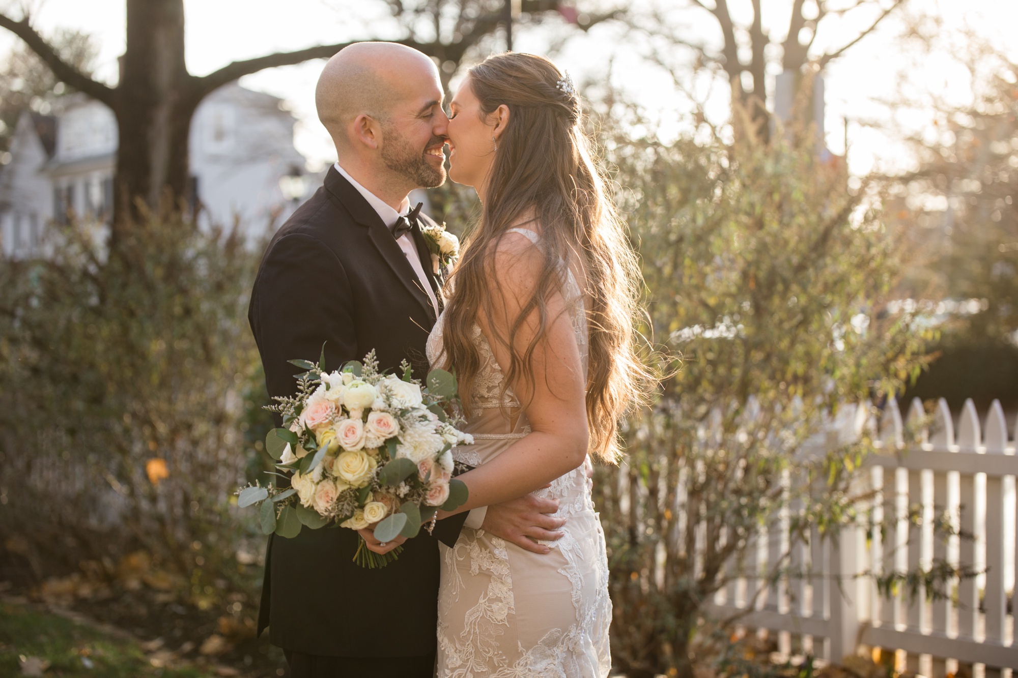 Winter Tidewater inn fall wedding photo in Easton Maryland