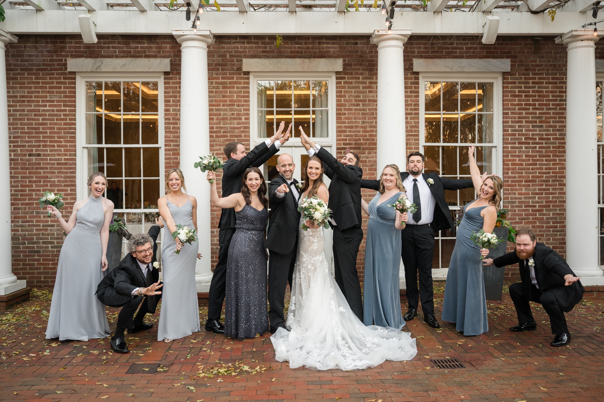 Tidewater inn winter wedding family photo in Easton Maryland